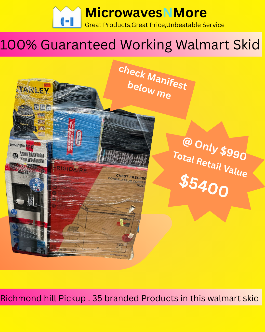 100% working guaranteed Walmart skid #1